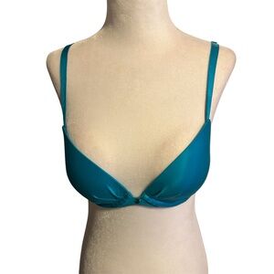 Victoria's Secret Fabulous by Victoria's Secret Plunge bra in teal size 32C.